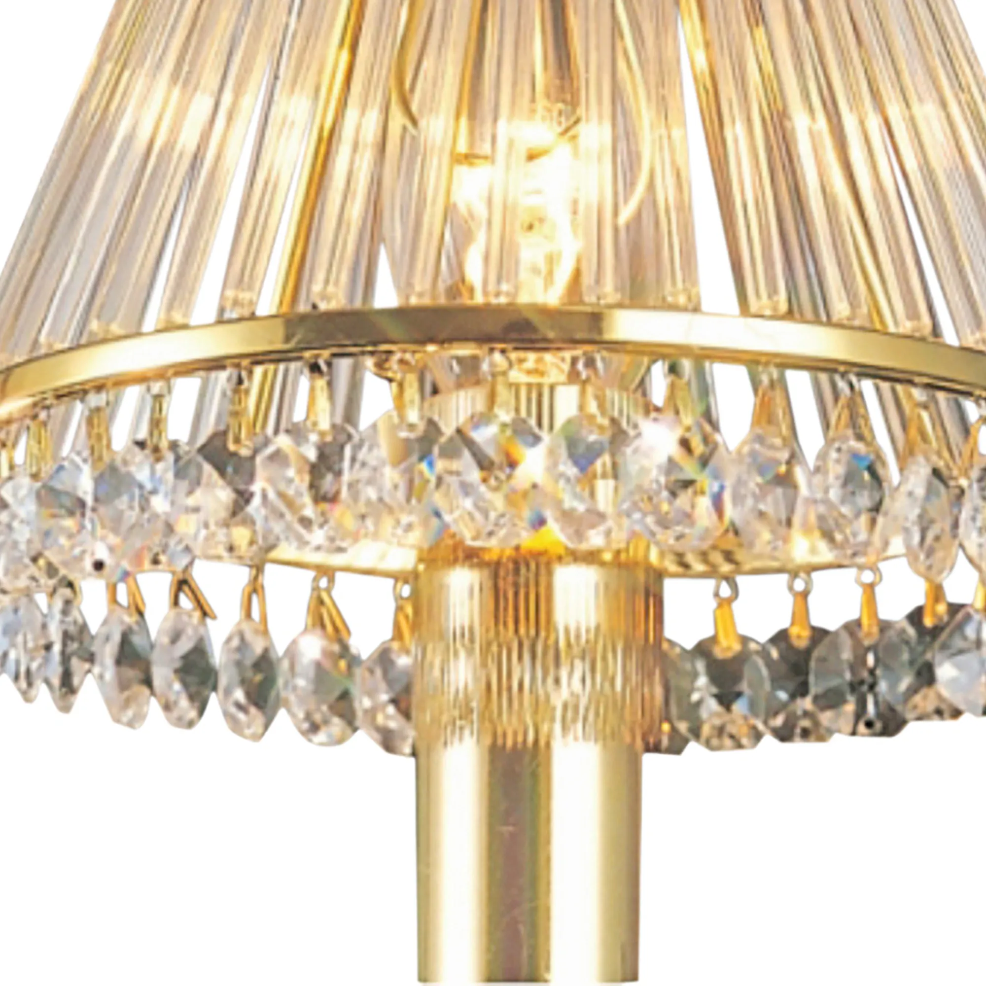 Crystal and Glass Rod Clip-On Shade IL30200  Diyas Crystal Shades